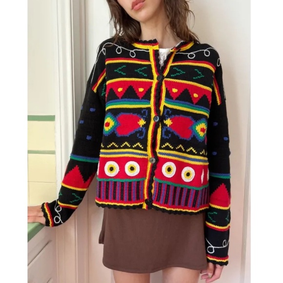 NEW Lisa Says Gah Mutma Aria Vintage Style Embroidered Cardigan - Picture 4 of 16